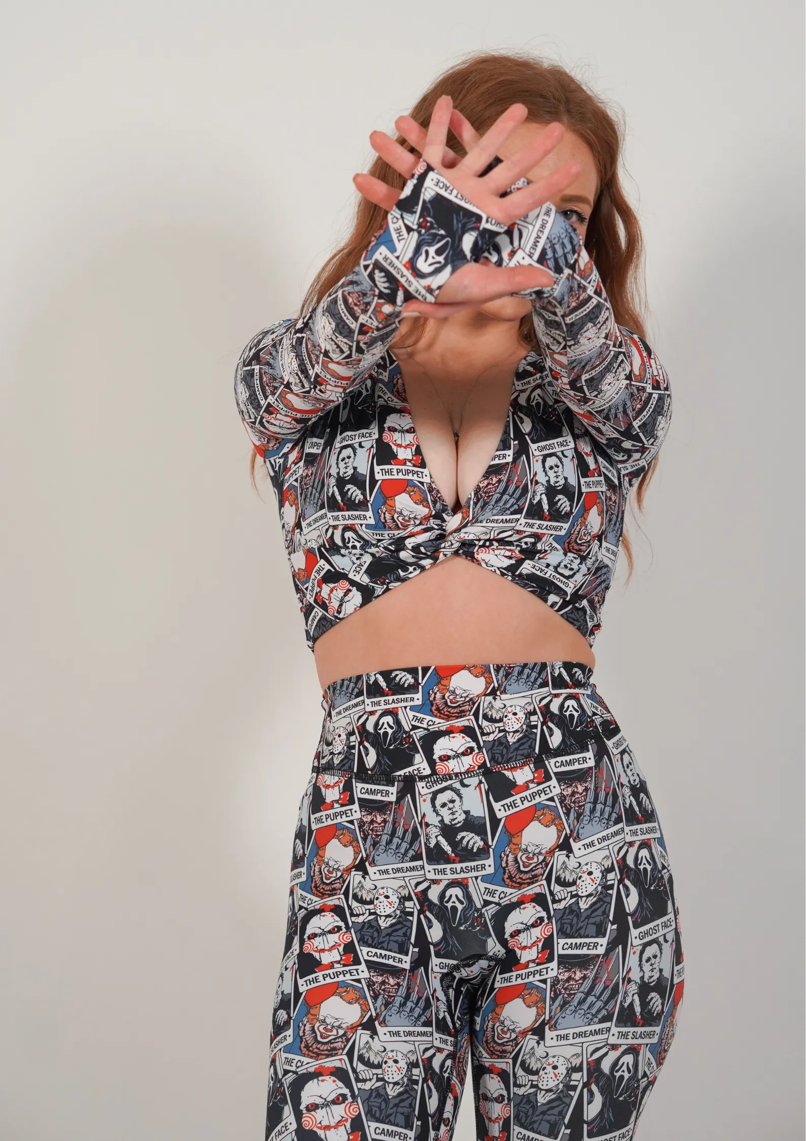 Tarot Killers Crossover Long Sleeve Top Non-Restrictive Band Stretch Recovery Fabric