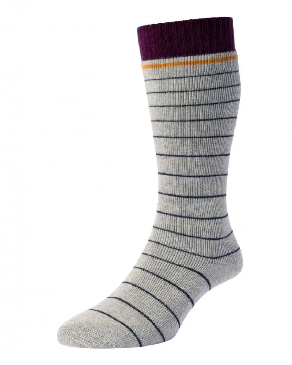 HJ Hall Womens Stripe Welly Socks Stable Support Rough Terrain