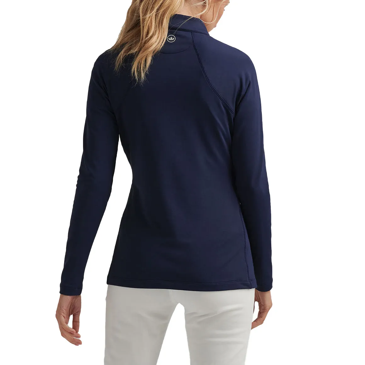 LowMaintenance SmoothZipper Peter Millar Women's Women's Raglan Sleeve Perth 1/4 Midlayer - Navy