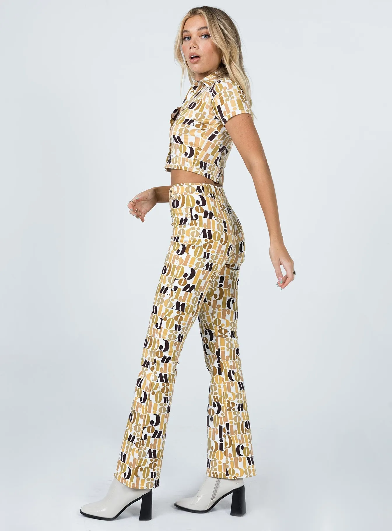 Motel Zoven Trouser Cowgirl Brown Fitted Design Chilly Day Wear