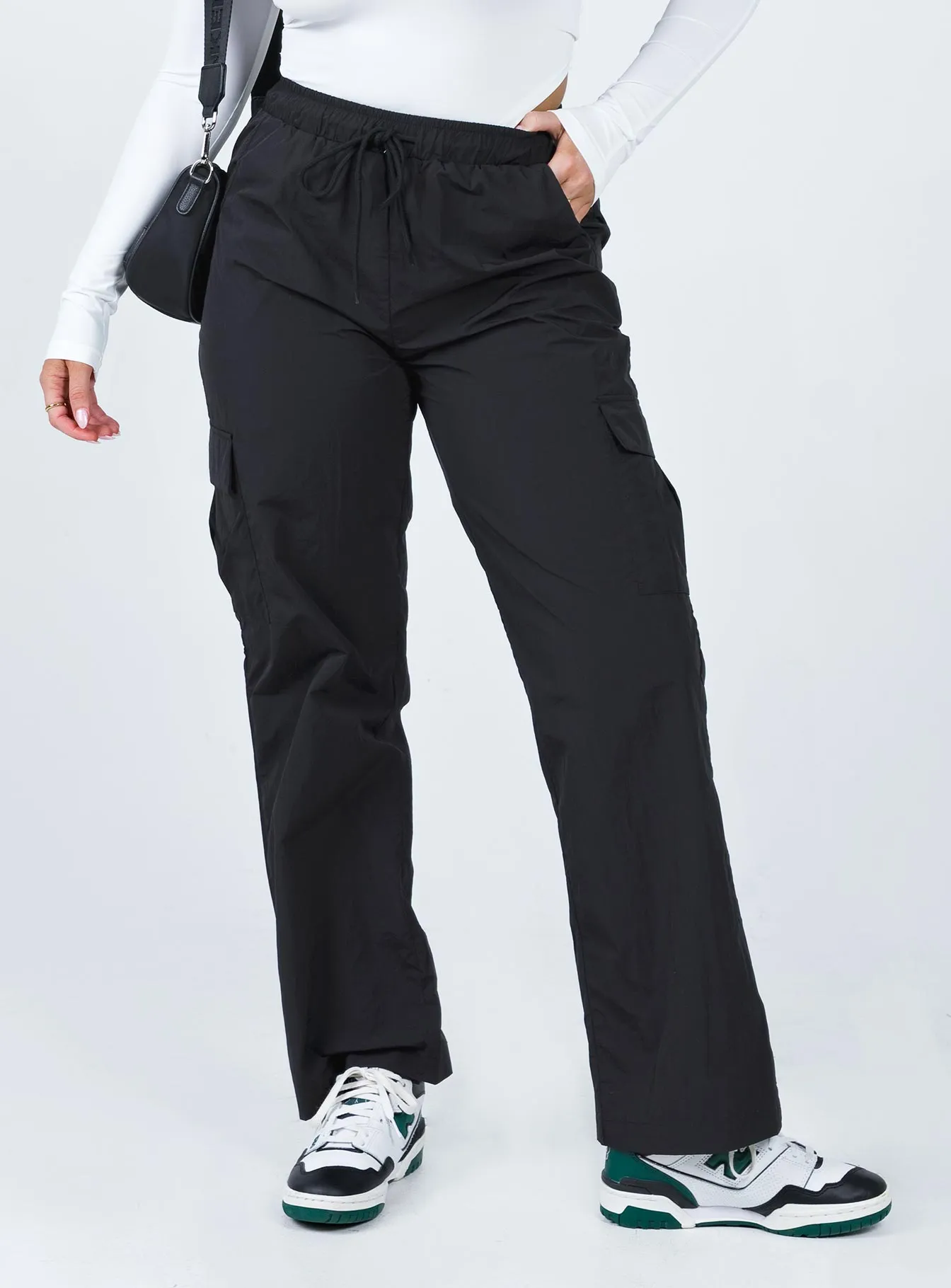 Flossie Parachute Pants Black Non Binding Cuffs Air Circulation