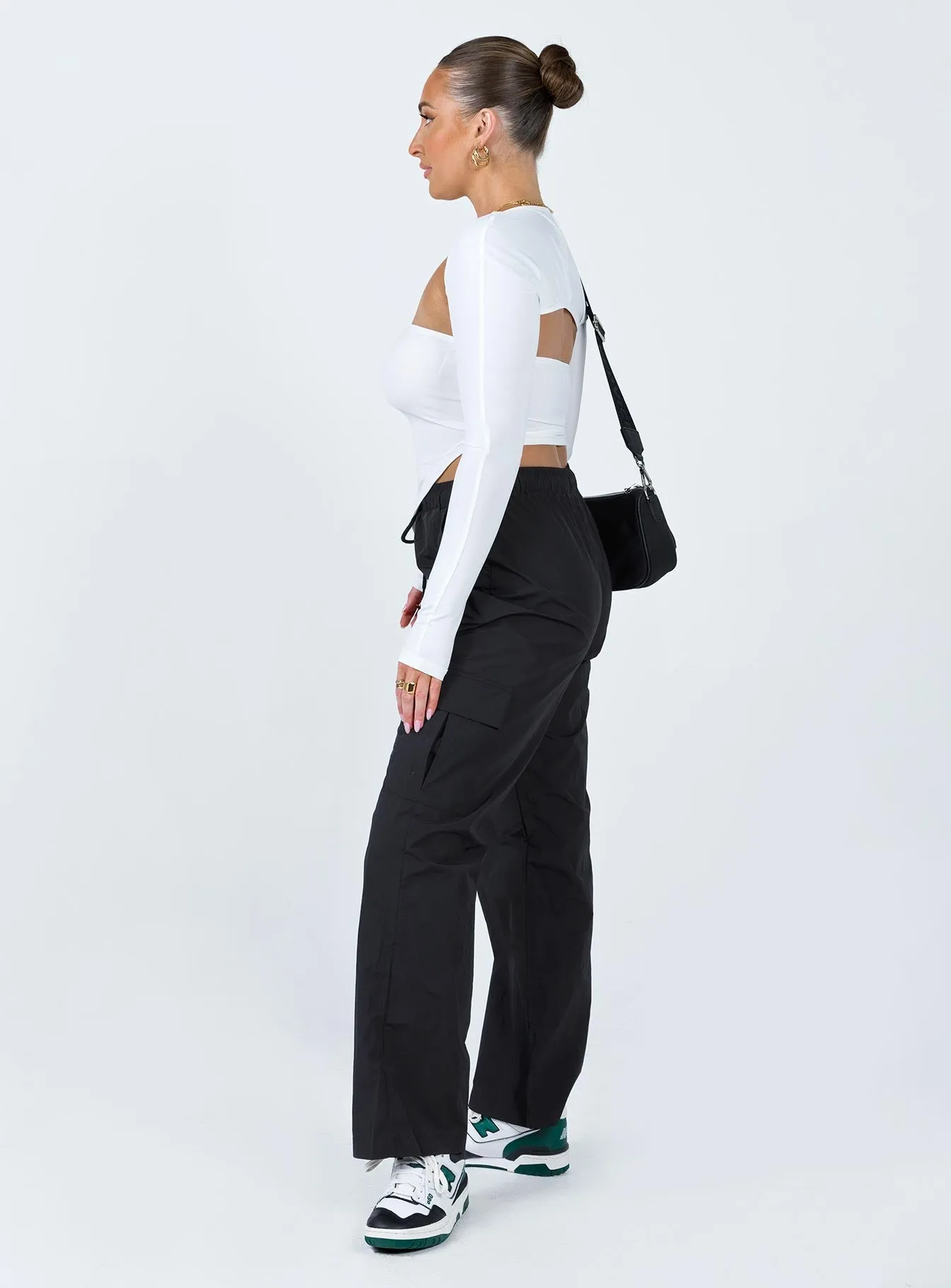 Sport Flex Stretch Movement Flossie Parachute Pants Black