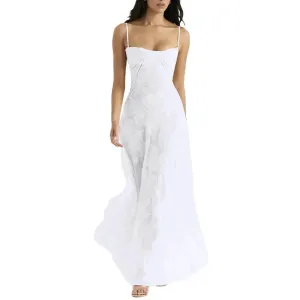Casual Chic Light Wrap Fashion Suspender Lace Long Dress Summer Strapless Collar Elegant Evening Dresses For Women