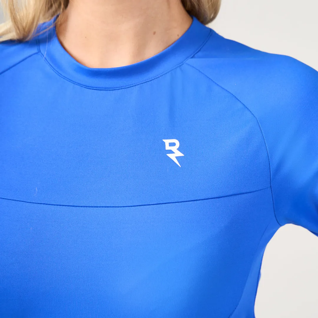 Performance Long Sleeves Tee - Azure Blue Light Wear Cozy Layering