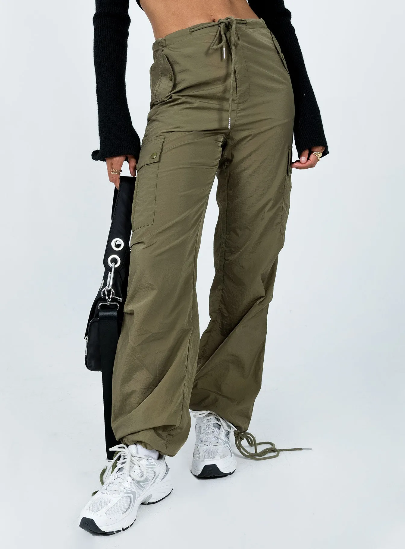 High Durability Thread Soft and Stretchy Poplar Cargo Utility Pants Khaki