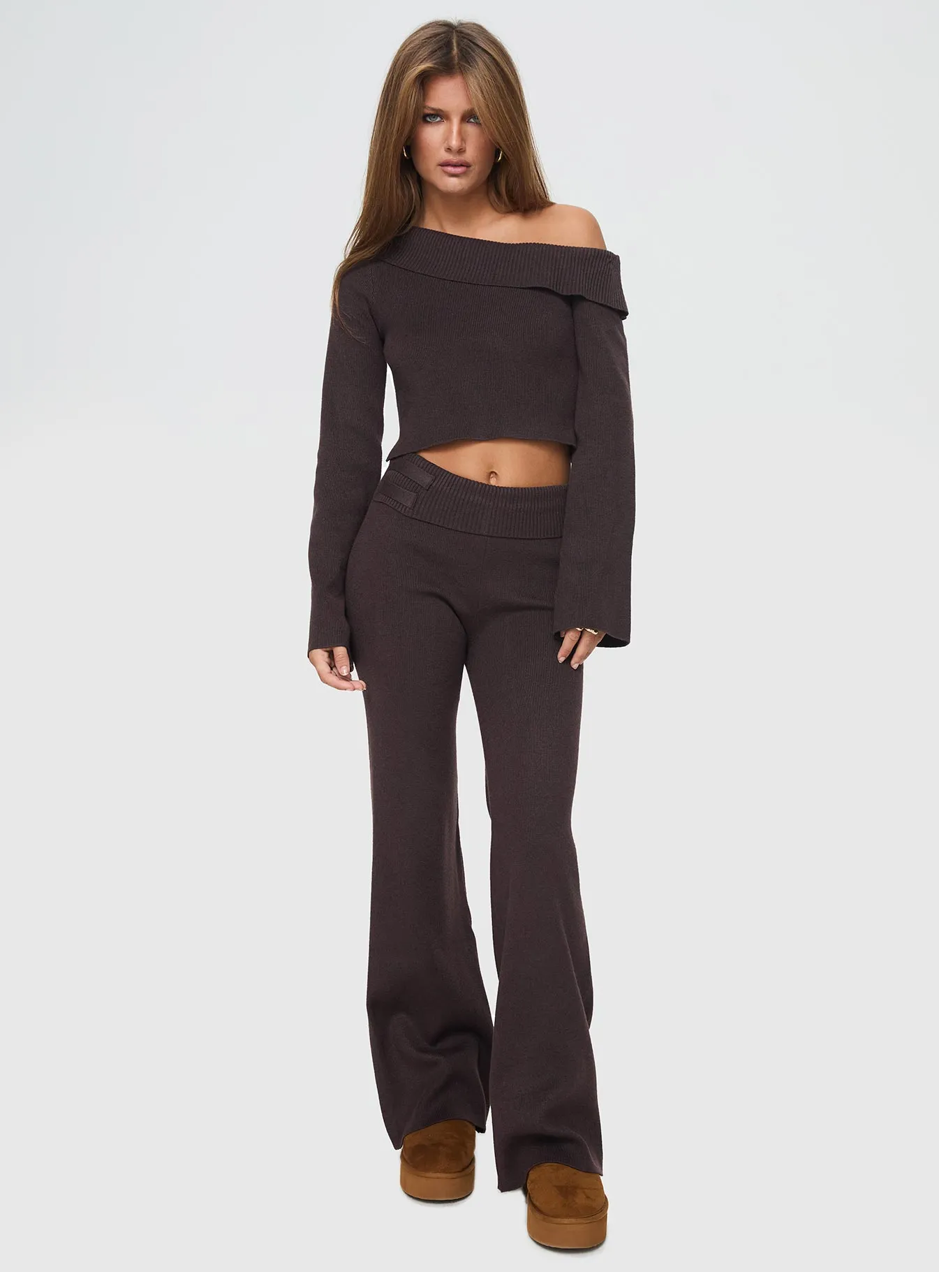 Try Me Knit Pants Chocolate Tall Trail Comfort