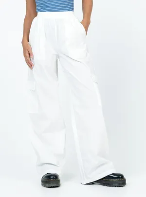 Lista Elastic Pocket Pants White Sleek Appearance Functional Ease