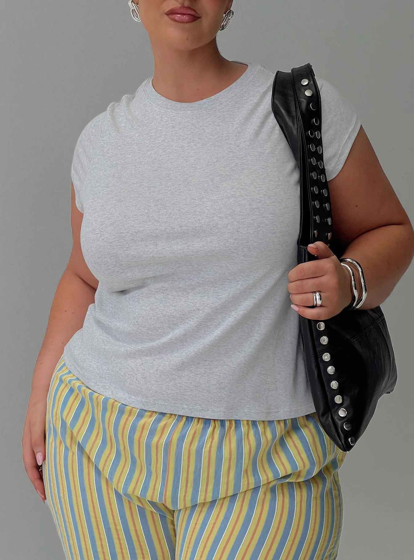 Prestige Longline Baby Tee Grey Curve Eco Certified Textile