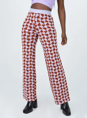 Kirsty Retro Tile Pants Pink Light Coverage Compact Pack