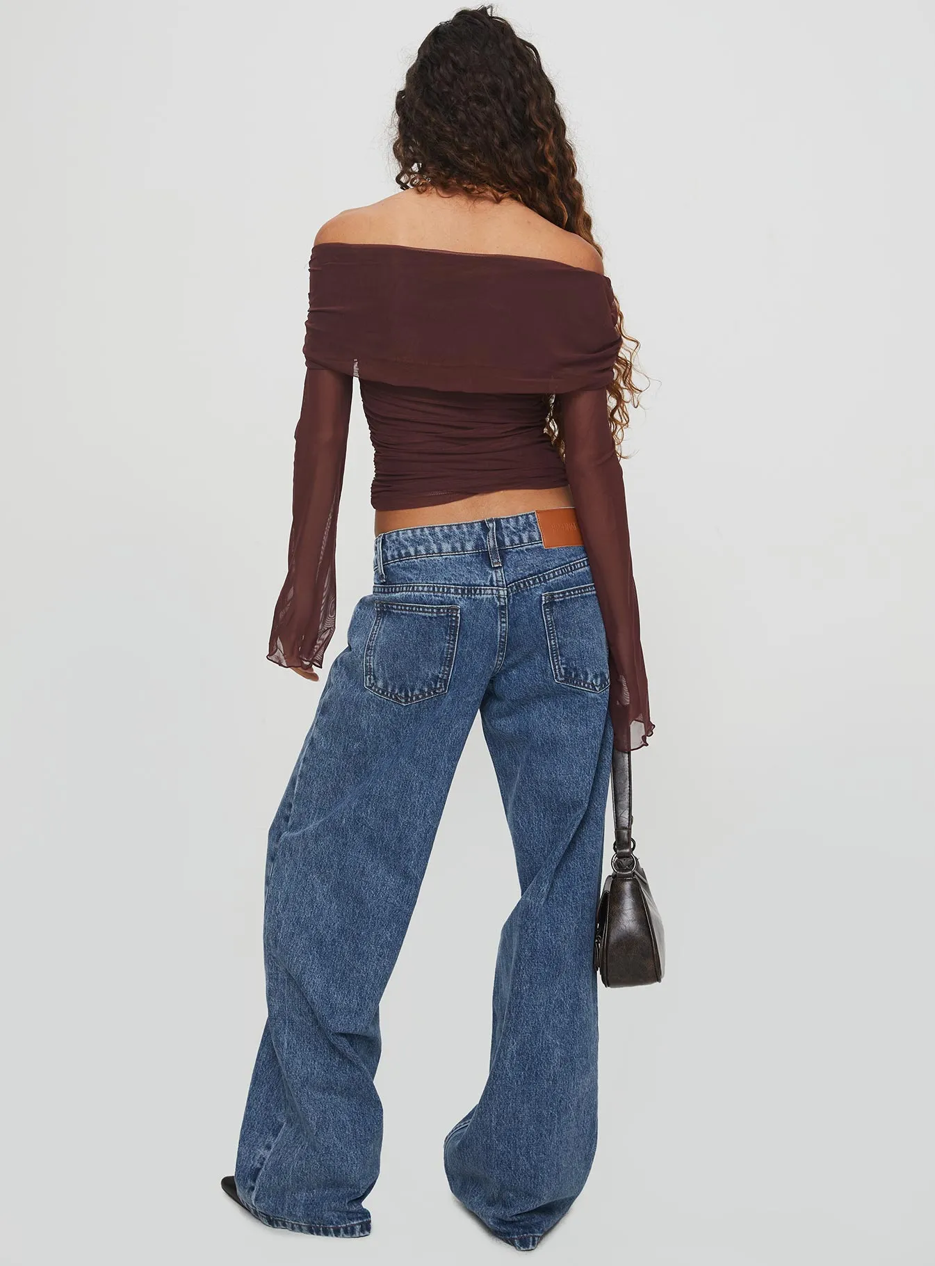 Fit For Movement Ellanor Low Rise Slouch Denim Jean Mid Blue