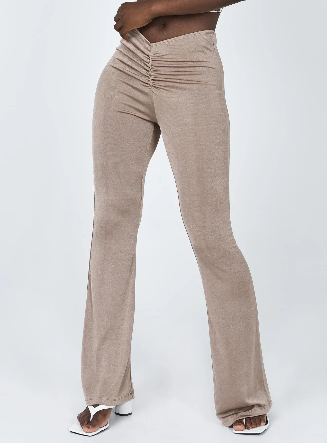 Savannah Pants Brown Mid Rise
