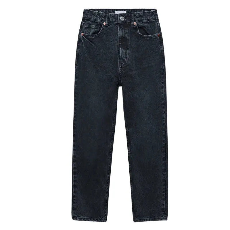 Women's Fashion Casual High Waist Jeans AntiSnag Threading