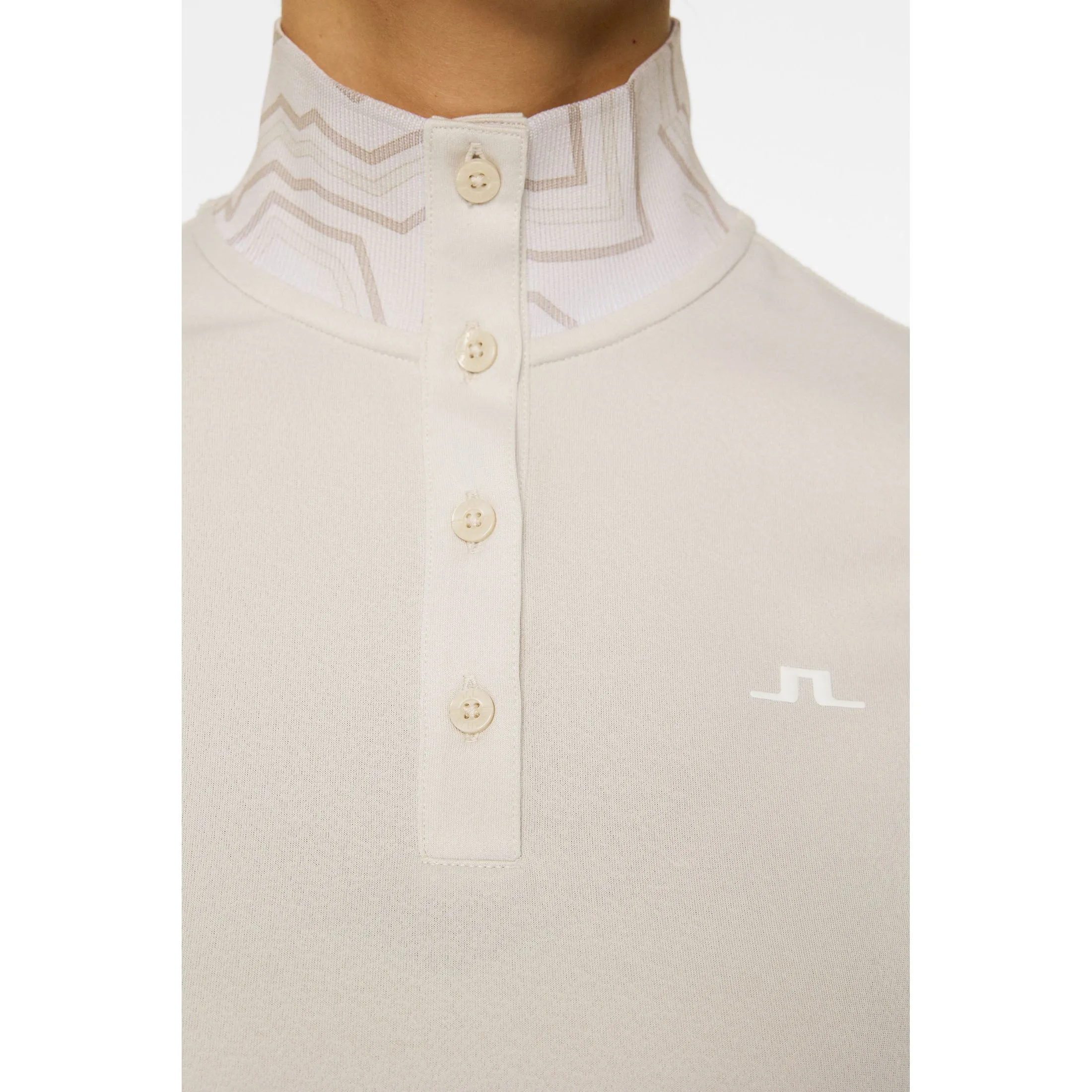 Handmade Fit Global Edge J.Lindeberg Women's Piper Golf Polo Shirt - Moonbeam