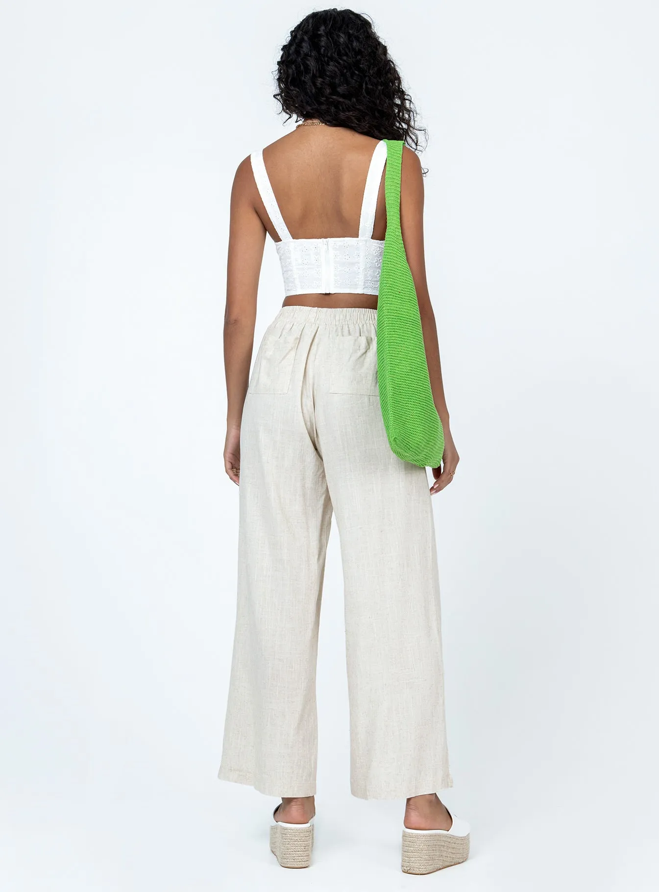 Louis Linen Blend Pants Beige Stretch Movement Comfy Cut