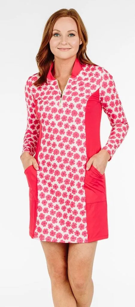 Urban Feel New Spitfire Petite Coral Daisy Katelyn Dress - RUNS VERY SMALL Size Up