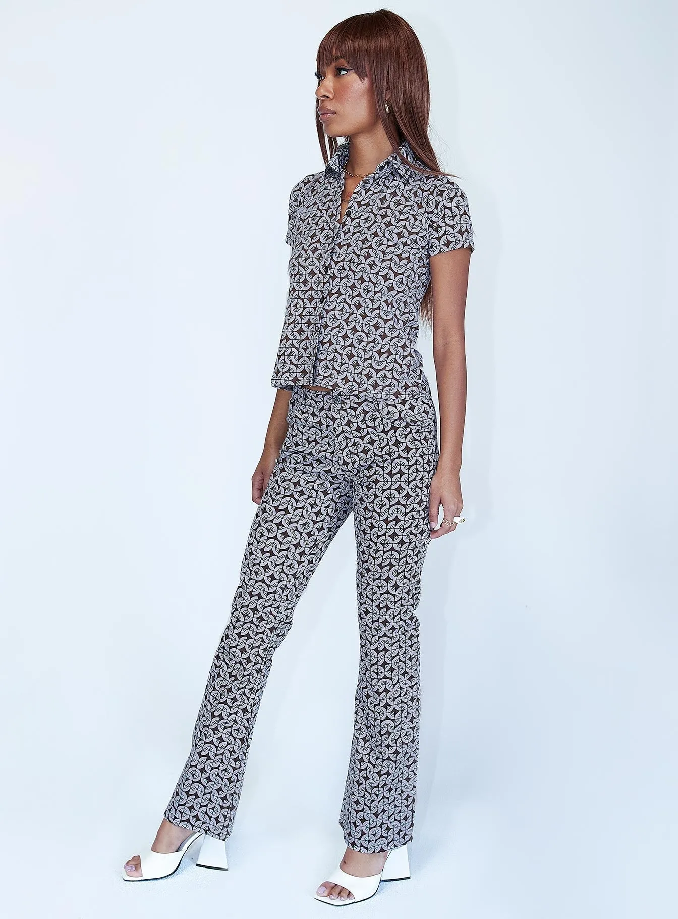 Motel Jopan Trouser Retro Tile Multi Urban appeal