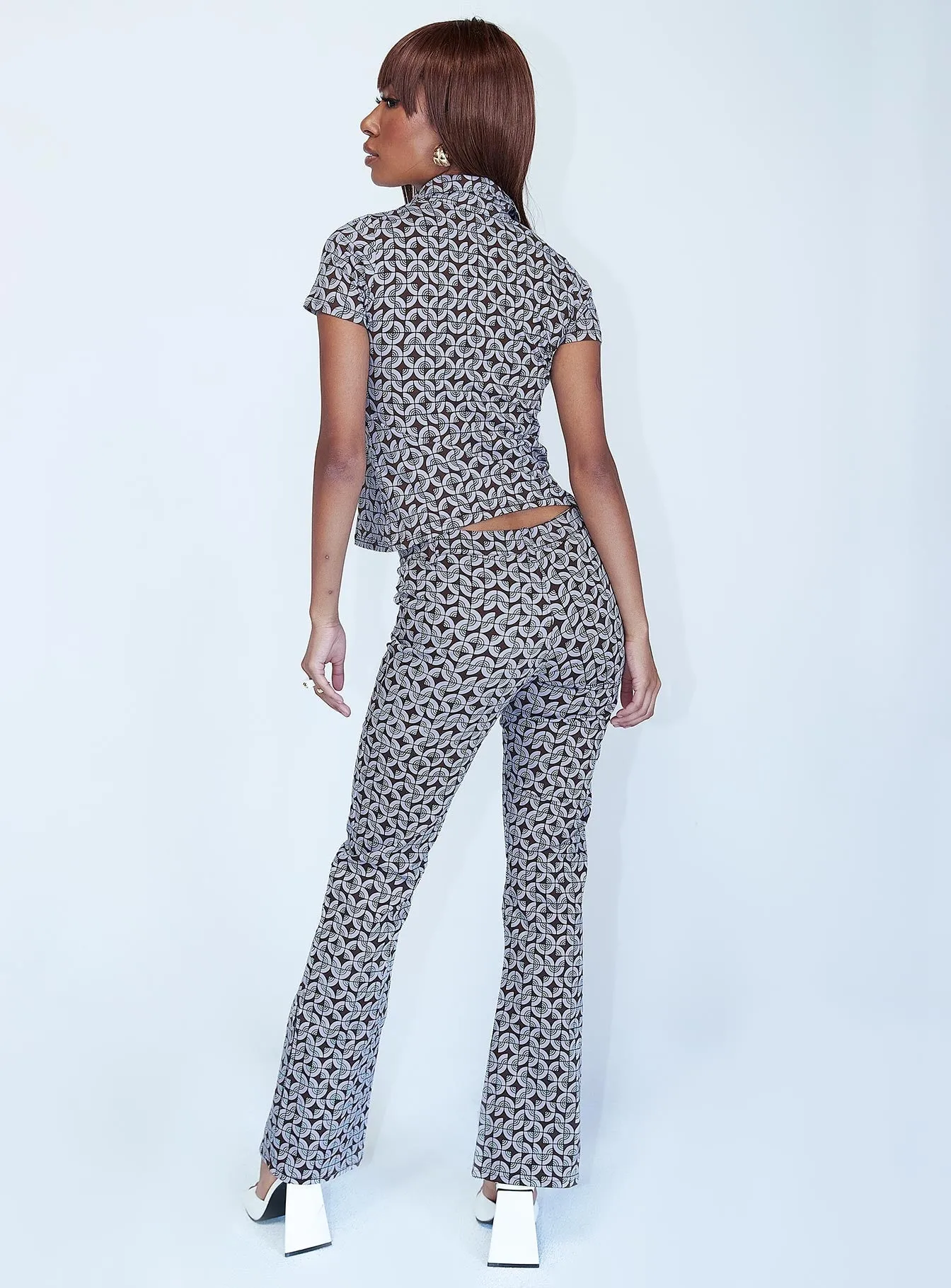 Motel Jopan Trouser Retro Tile Multi RecycledMaterial Sport Comfort