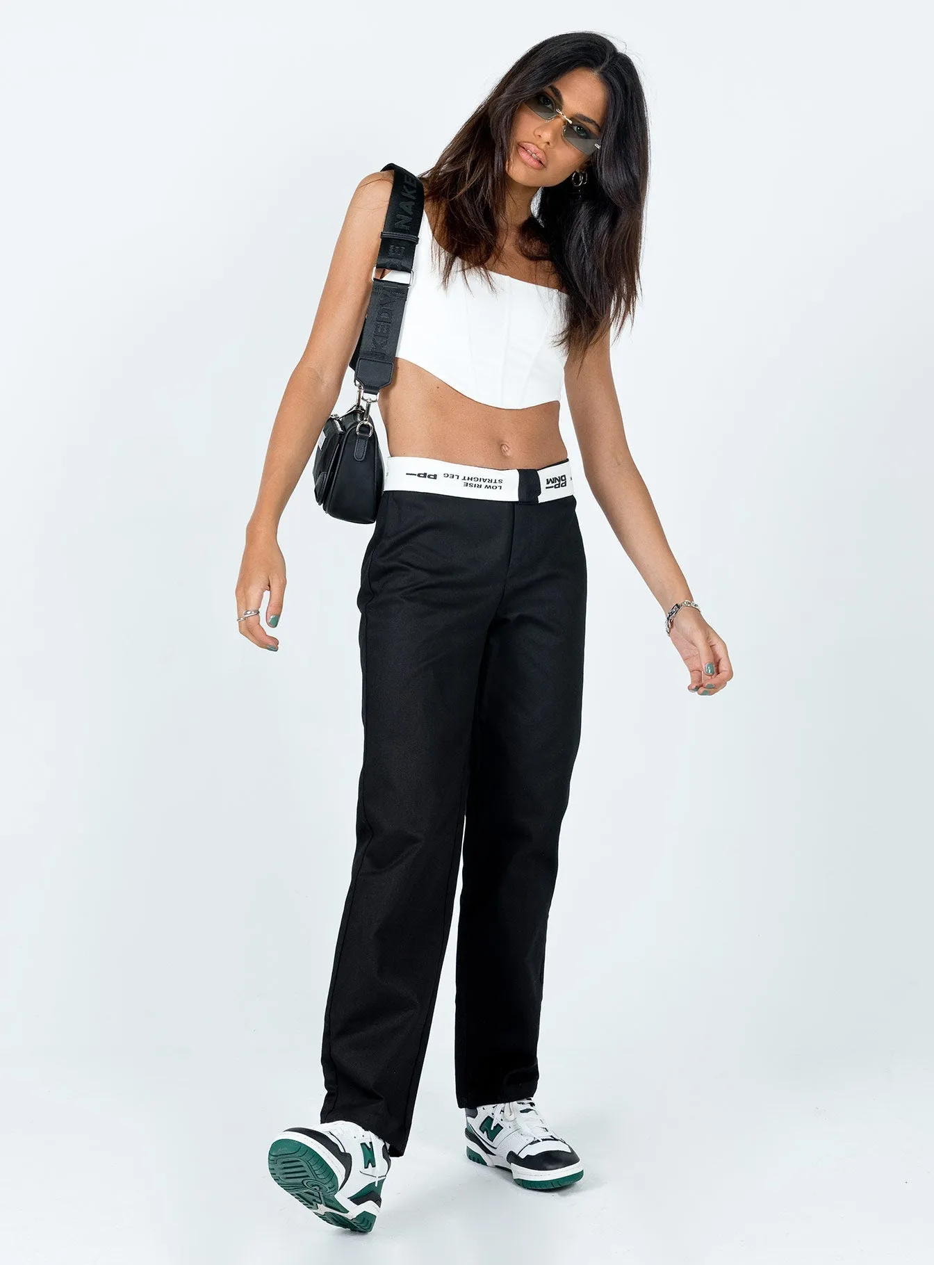 Sporty Layers Flexible Activewear Dava Low Rise Pants Black