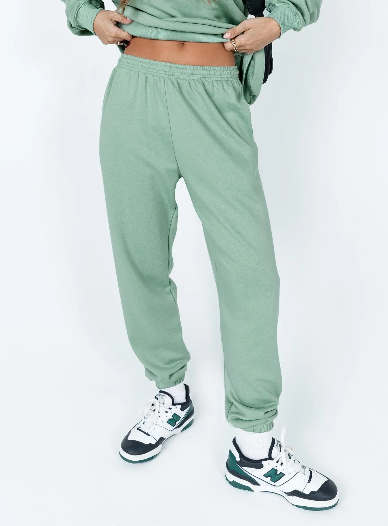 Club Basic Trackpants Sage Water-resistant Urban Flex