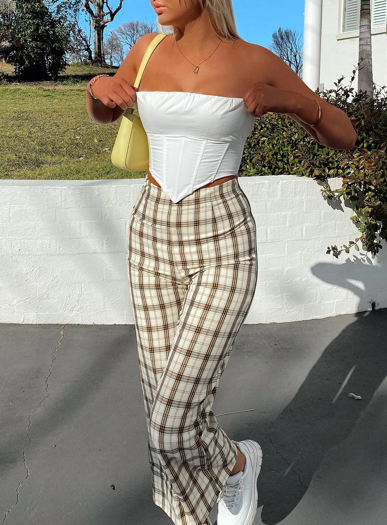 All-Purpose Comfort Euros Pants Yellow Check