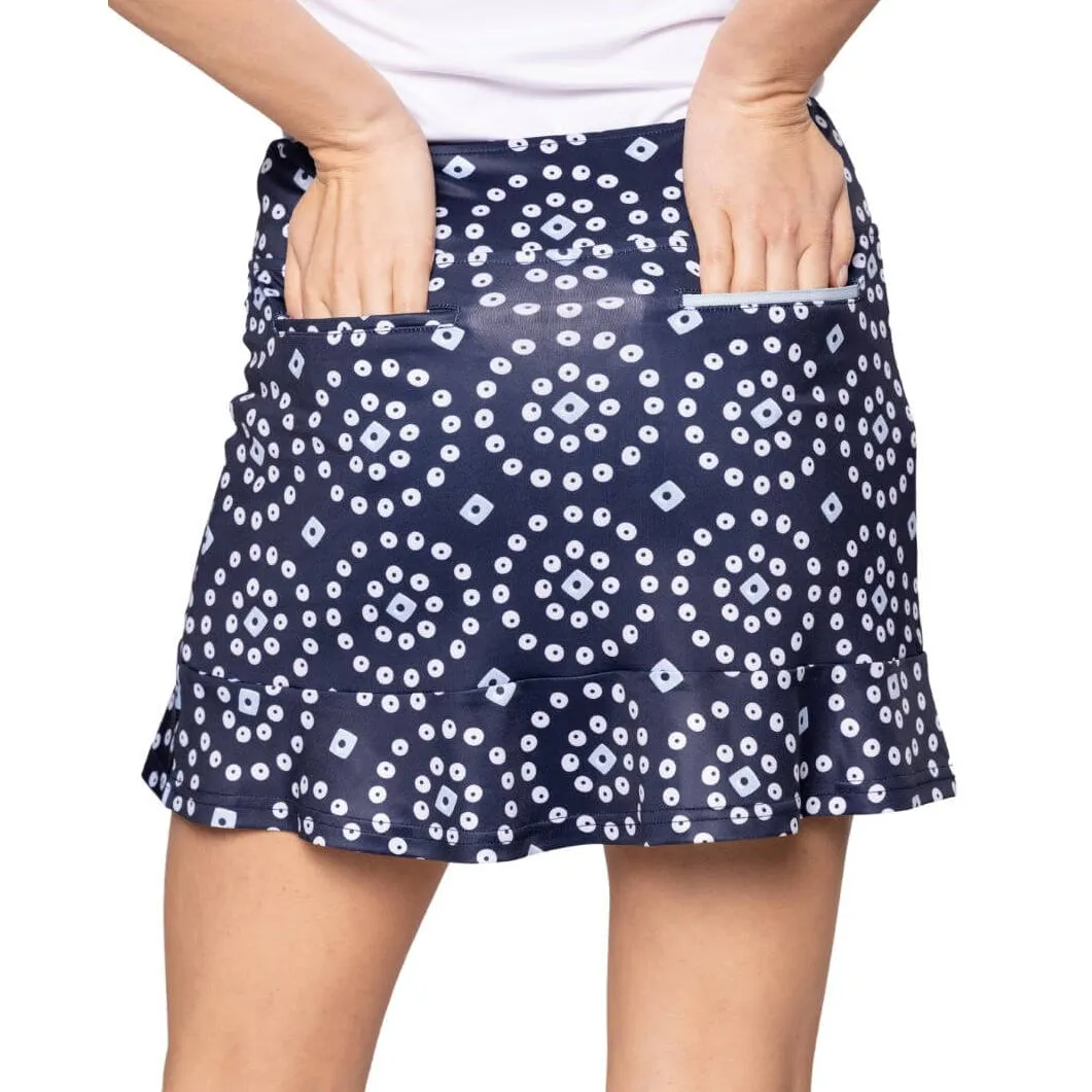 Easy Fashion Golftini Women's Pull On 17.5" Golf Skort - Hidden Treasure