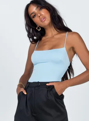 Karlah Bodysuit Blue animal print bodysuit