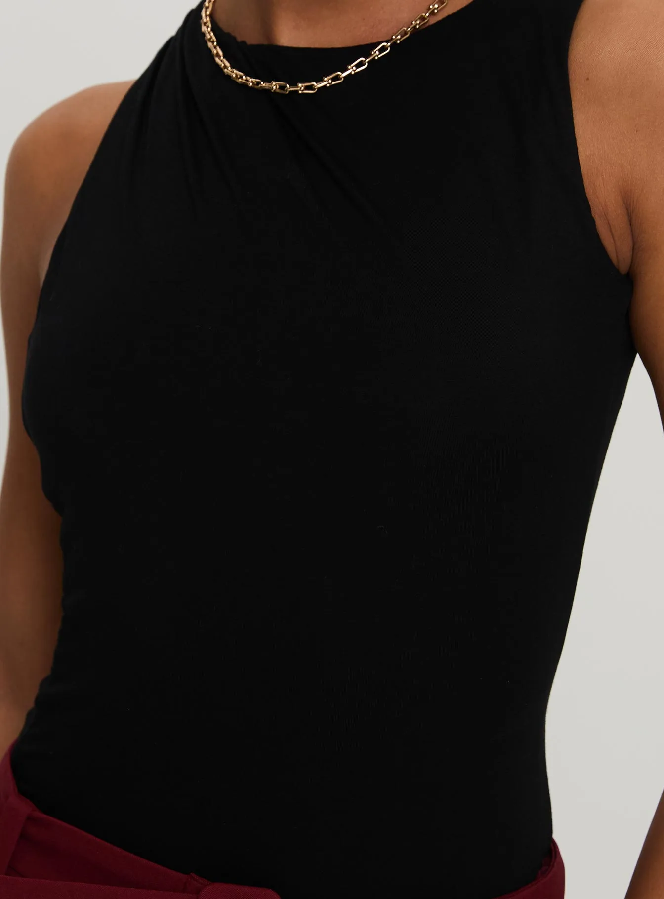 button bodysuit Centre Stage Cut Out Bodysuit Black