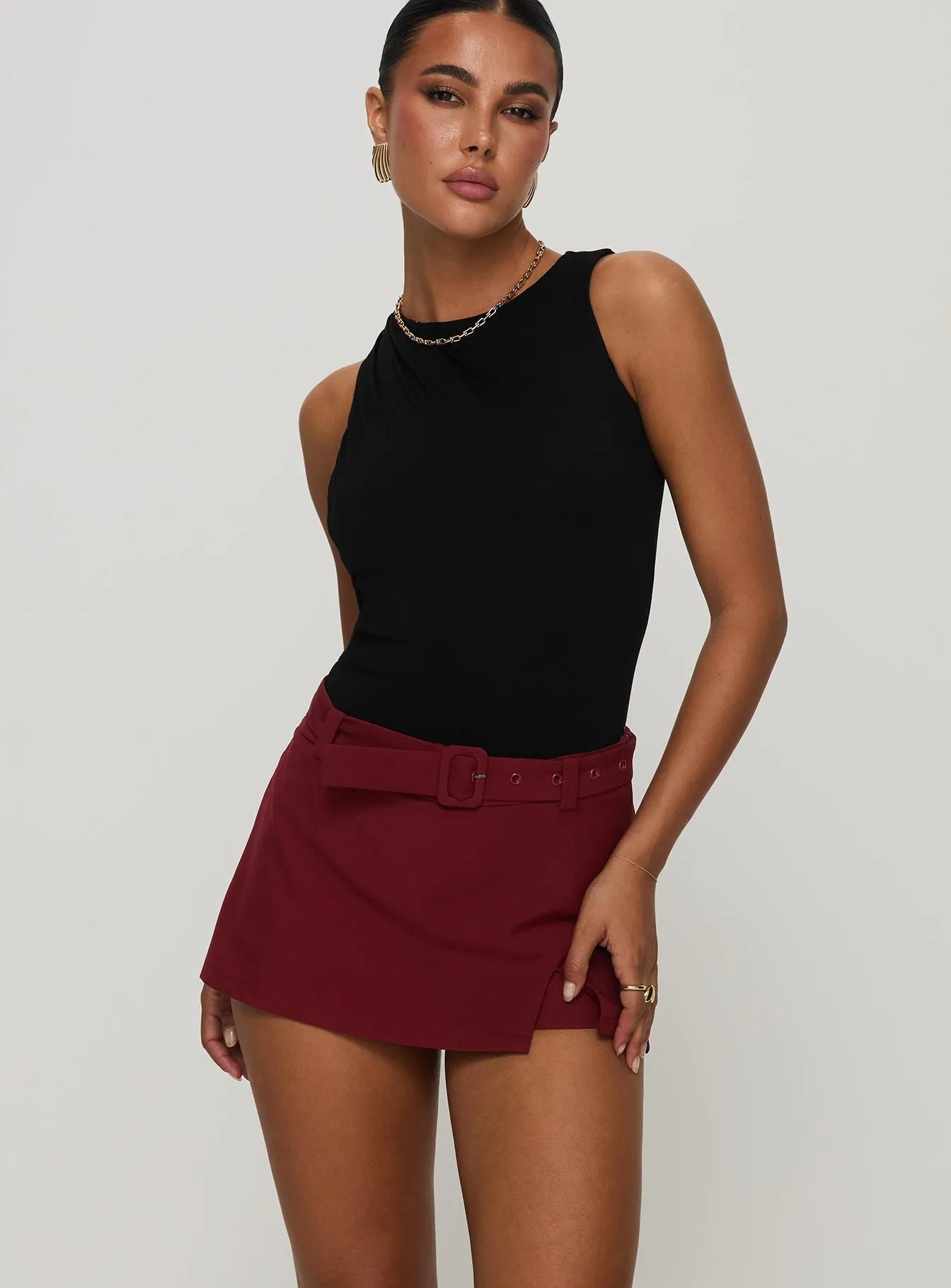 petite bodysuit Centre Stage Cut Out Bodysuit Black