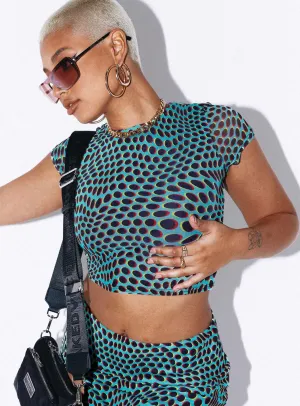 Smart Fashion Bold Move Top Blue Multi