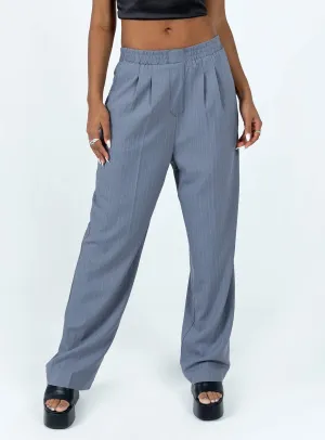 Lightweight Material pilling resistant Agyness Pant Slate Pinstripe