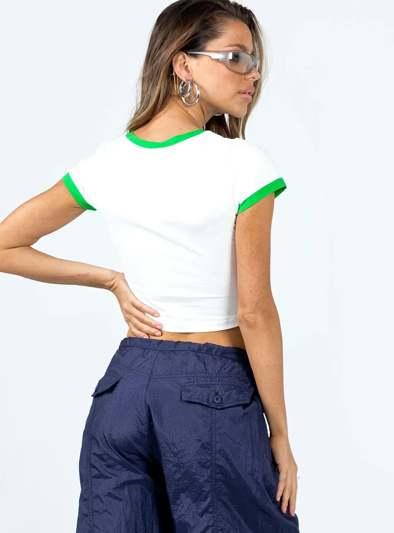 Fresh Outfit Sweet Oranges Ringer Tee White