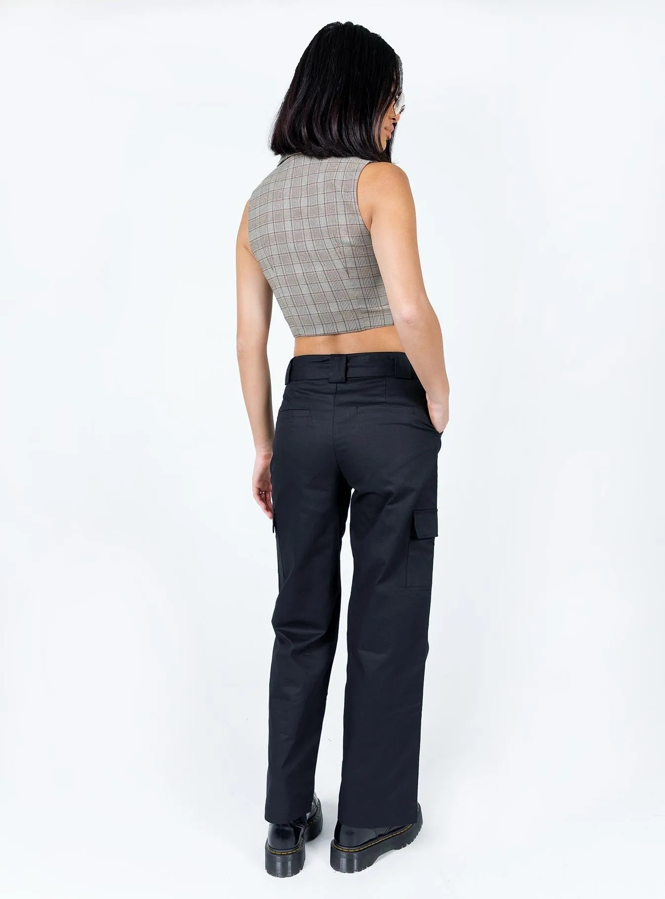 The Jeenah Pants Black Organic Cotton Blend All Season Fit