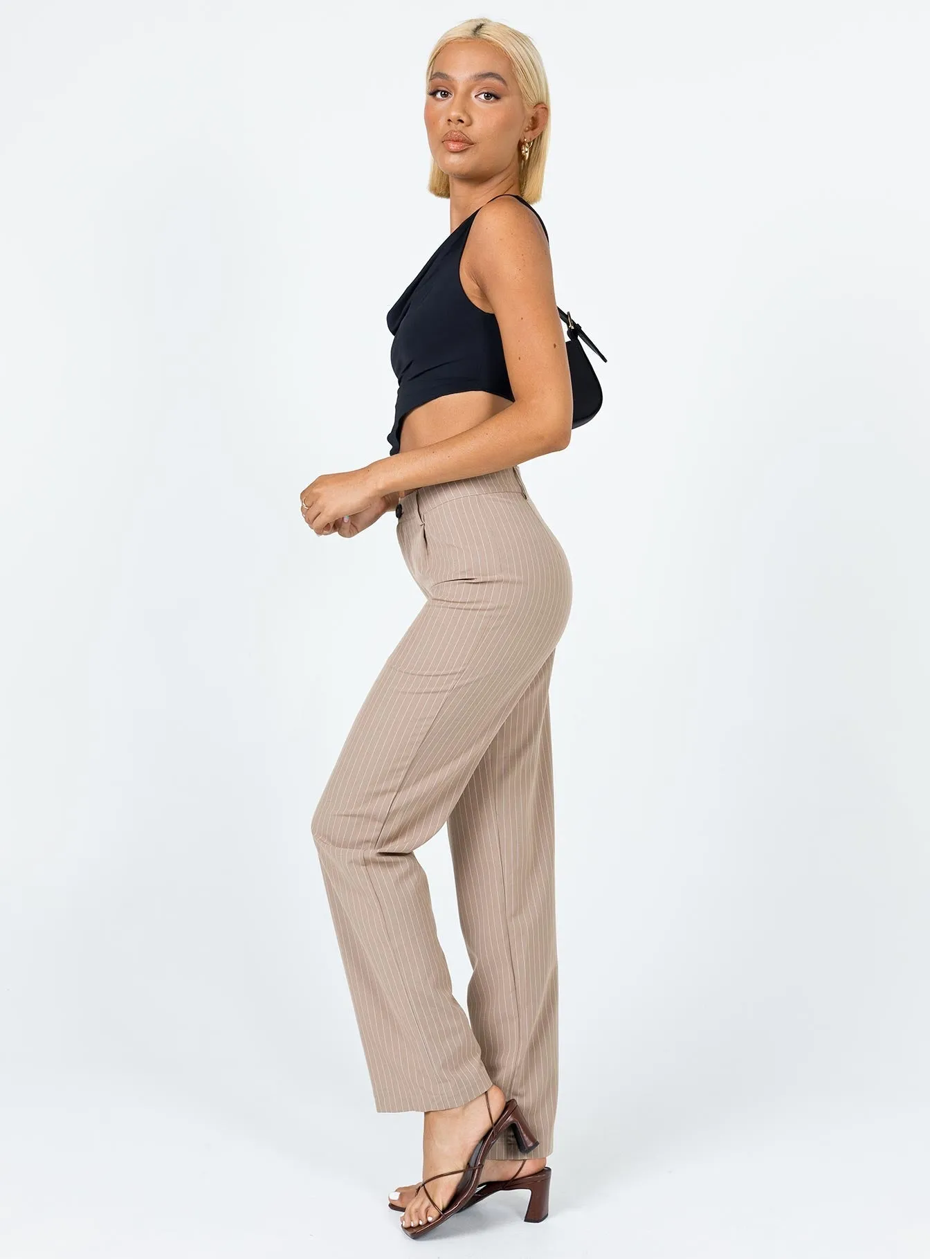 Titius Pants Beige Minimal Stretch Fit