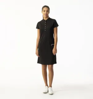 Fluid Cut Daily Sports Womens Selena Black Cap Sleeve Dress - BLACK