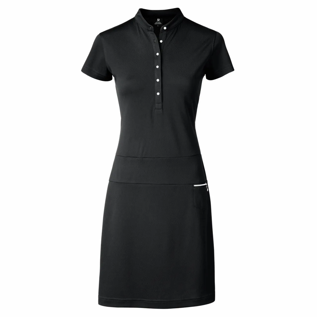 Smart Layer Daily Sports Womens Selena Black Cap Sleeve Dress - BLACK