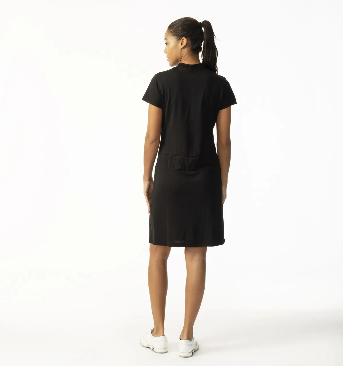 Daily Sports Womens Selena Black Cap Sleeve Dress - BLACK Comfortable Shape