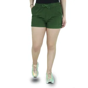 Athletic Comfort Water Repellent Coating Women's Ribbed Short,Olive