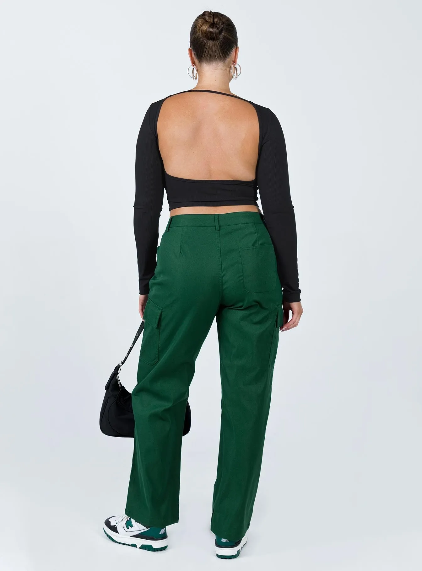 Jaida Cargo Pants Green Basic Style FlameRetardantTreatment