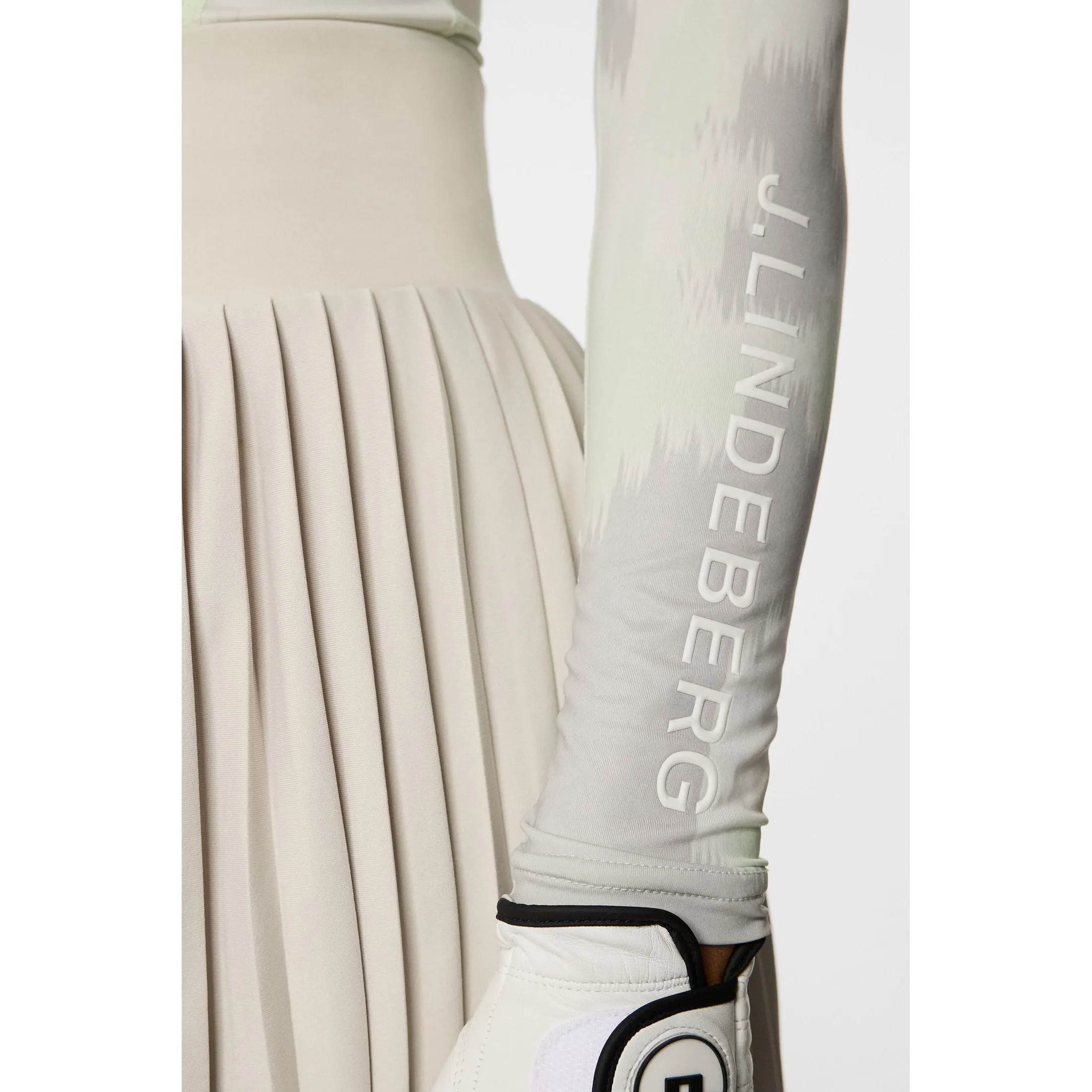 J.Lindeberg Women's Ella Print Compression Golf Shirt - Warp Ambrosia Stylish Shoes