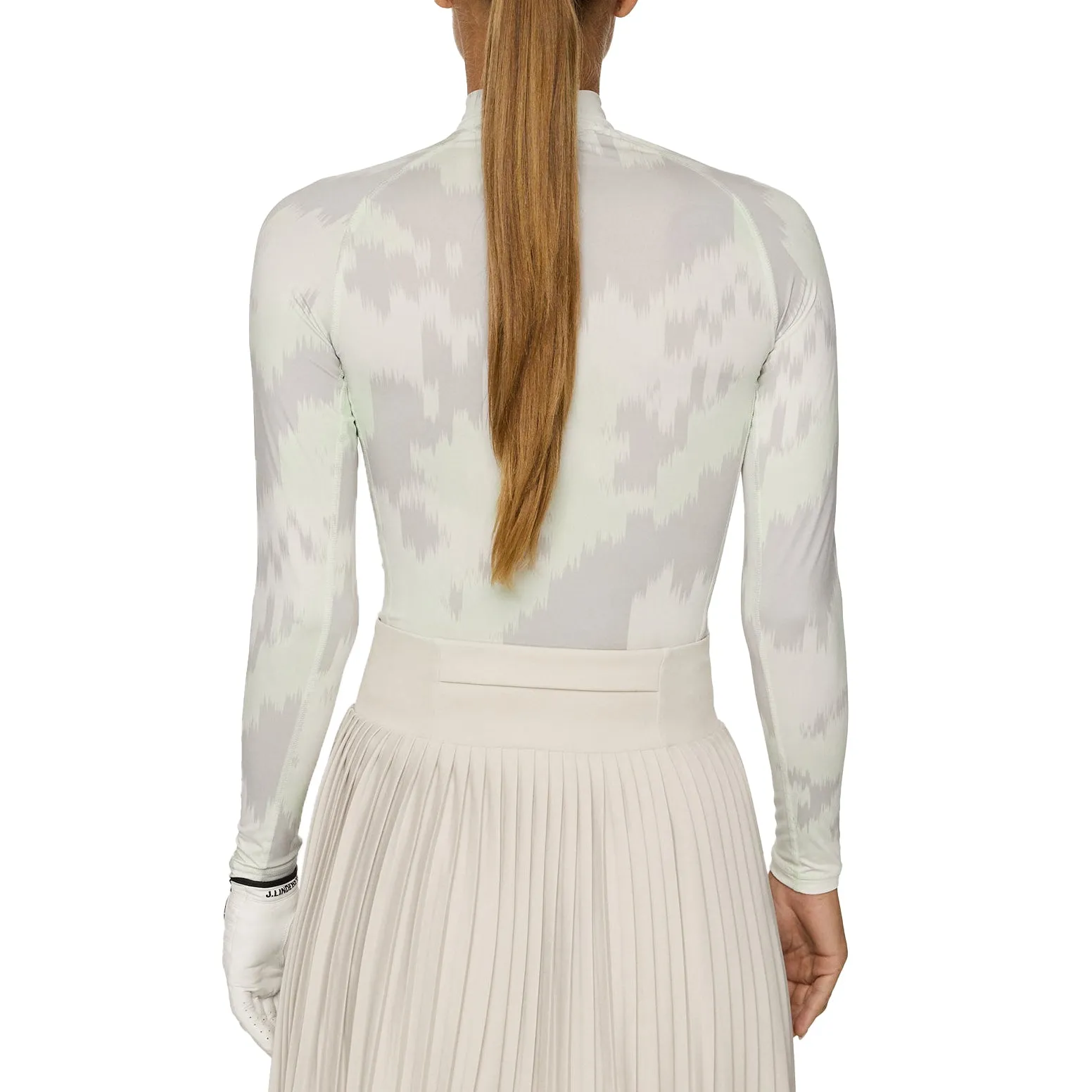 Comfortable Style Formal Tone J.Lindeberg Women's Ella Print Compression Golf Shirt - Warp Ambrosia