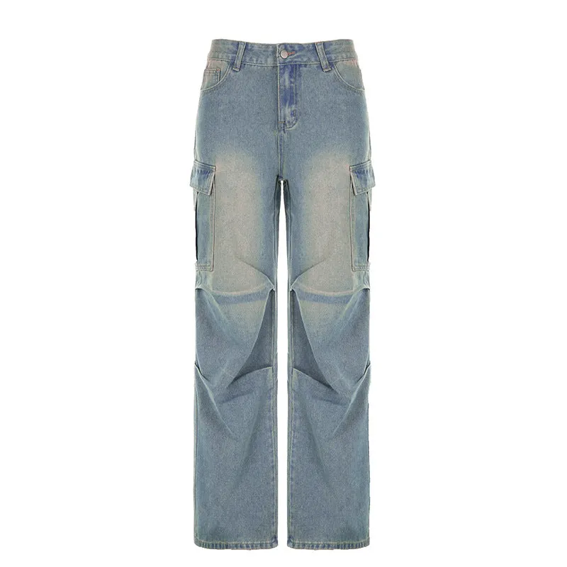 Personalized Pleated Loose High Waist Tooling Pants Team Vibe
