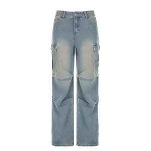 Personalized Pleated Loose High Waist Tooling Pants Team Vibe