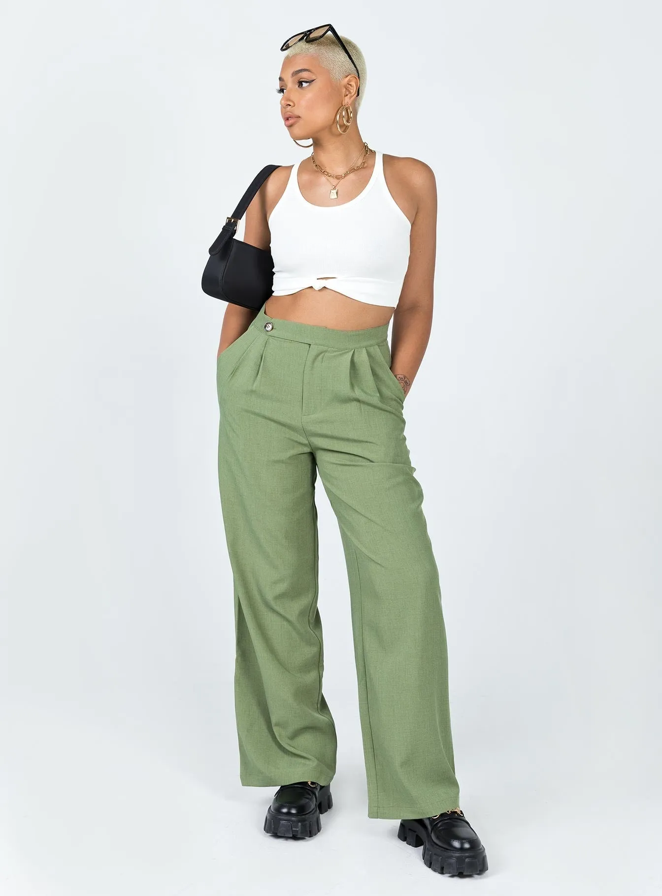 Comfy Waistband Lovilla Pants Green