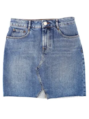 Women's Plain Solid Denim Skirt,Blue Abrasion resistant