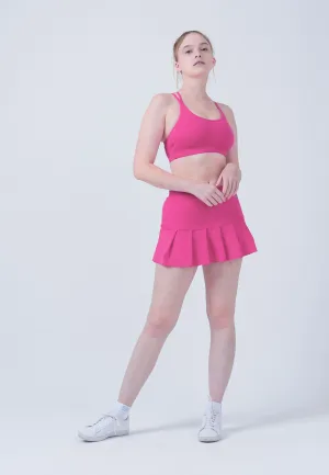 Easy Outfit Pleated Tennis Skort, hibiscus pink