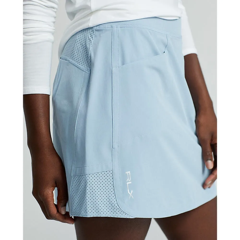 Asymmetrical Cut Delicate Texture RLX Ralph Lauren Women's Aim Skort 15" - Vessel Blue
