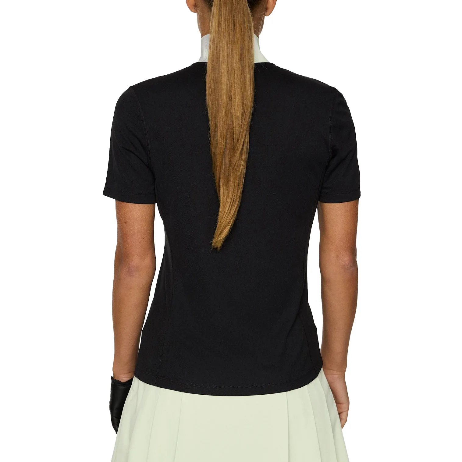 Run Glow Ultraviolet Protection J.Lindeberg Women's Piper Golf Polo Shirt - Black