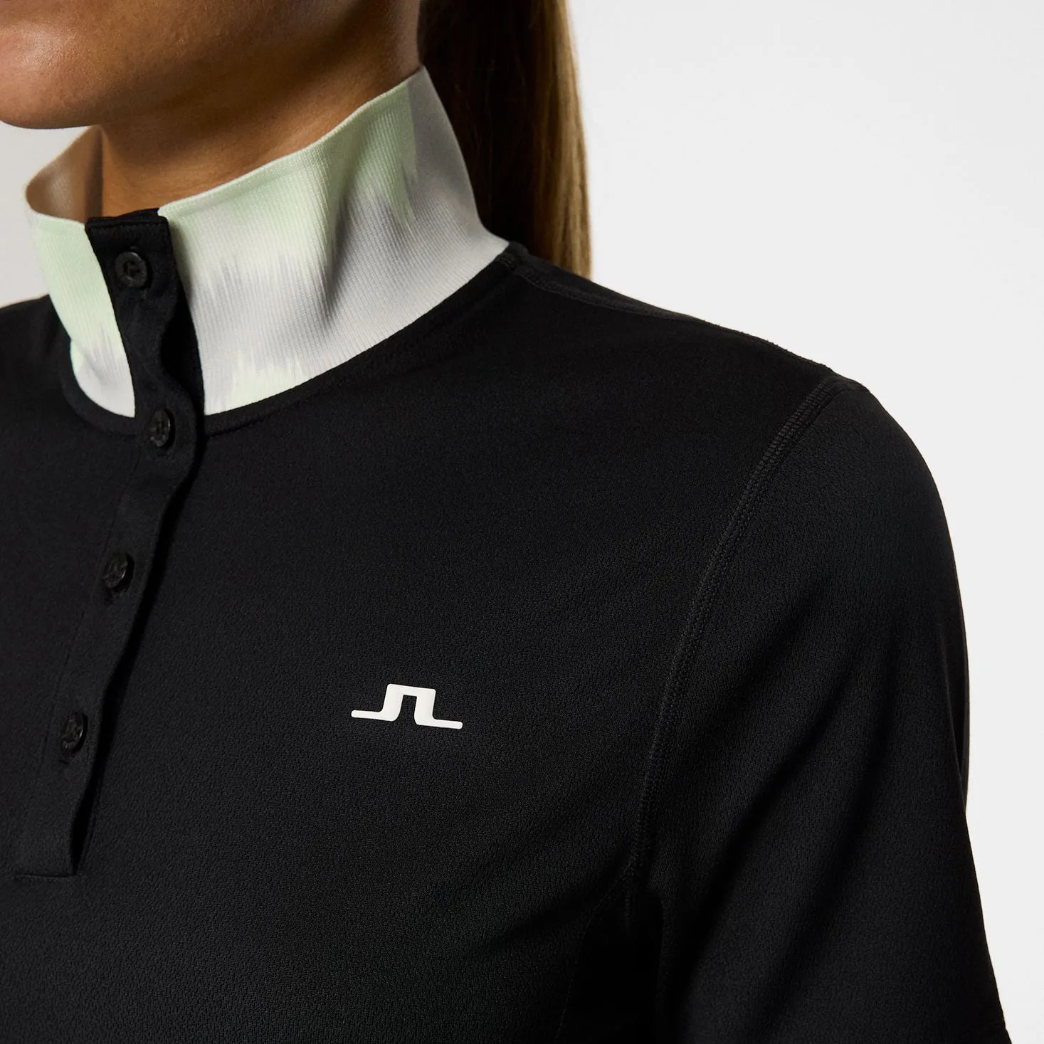 ErgonomicCut UltraSoftFinish J.Lindeberg Women's Piper Golf Polo Shirt - Black