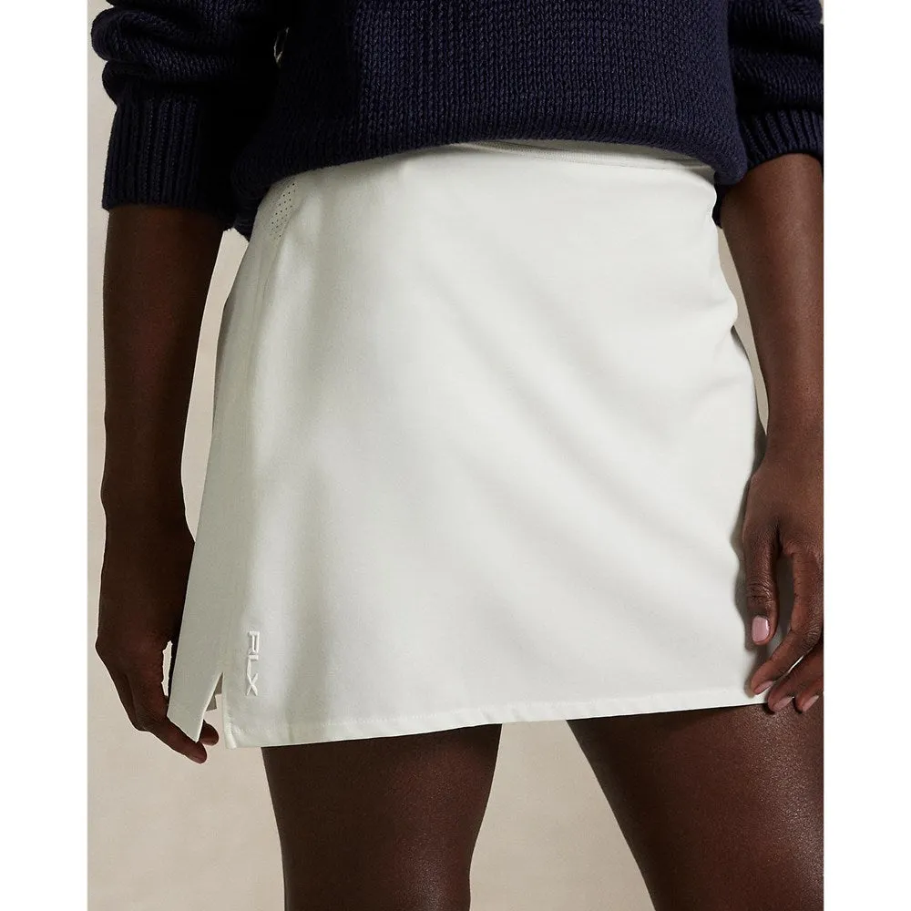 Soft Mood Stretchable Waist RLX Ralph Lauren Women's 17" Performance Aim Golf Skort - Creamic White