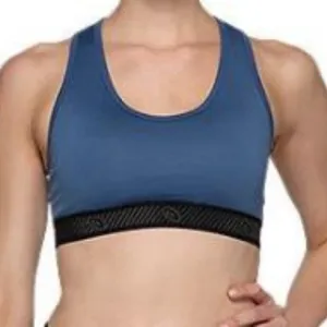 Postpartum Asics Logo Sports Bra - Magnetic Blue